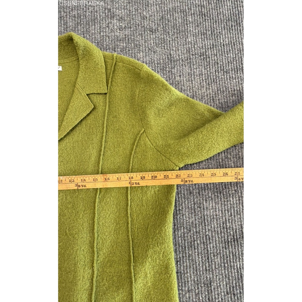 Jillian Jones Women's Vintage Green Boiled Wool Full Zip Jacket Sz XL - Picture 6 of 10